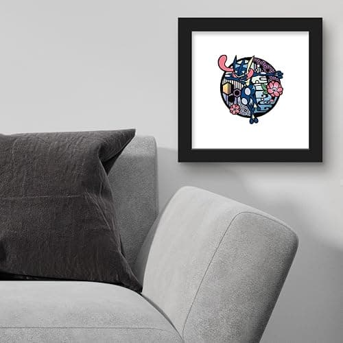 Trends International Gallery Pops Pokémon - Wagara Greninja Wall Art Wall Poster, 12.00" x 12.00", Black Frame Version thumbnail 2
