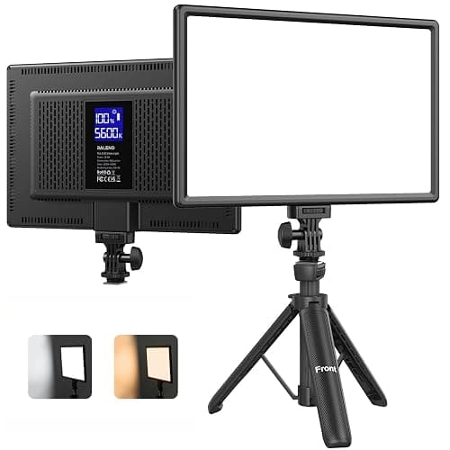 RALENO 19.5W LED Video Soft Light Panel, 650Lux/m 13" Camera Panel Light Built-in 8000mAh Battery, CRI>95 2500-6500K Photography Studio Lights for TikTok YouTube Video Recording Photography Streaming - Image 1