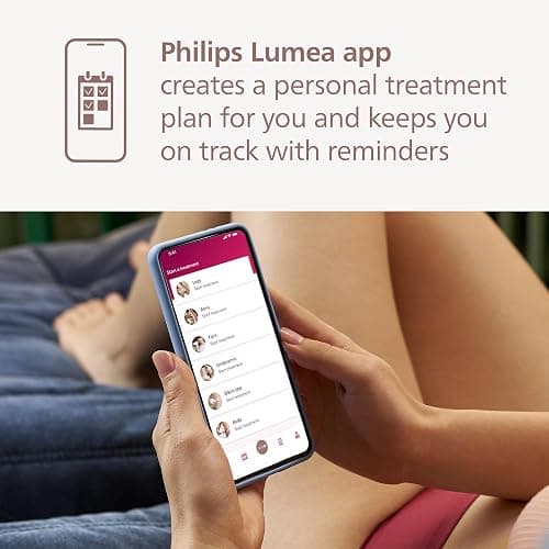 Philips Lumea 8000 Series IPL Hair Removal Device, Permanent Laser Hair Reduction for Women & Men, Easy and Comfortable Use at Home, SenseIQ, 3 Attachments for Body, Face, Intimate, BRI937/03 thumbnail 9