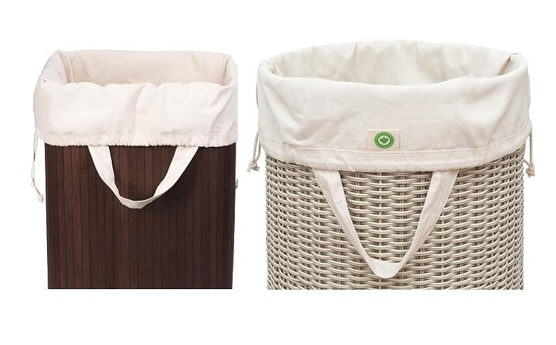Canvas Laundry Bags - Extra Large, Heavy Duty, 100% Cotton Laundry Bag with Straps, Handles and Drawstring - College Dorm Laundry Bag in XL Size - Washable, Foldable Laundry Basket Liner (2 Pack) - 2 thumbnail 4