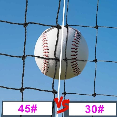 RIIFRILY Baseball Batting Cage Nets, #30/#45 NET ONLY, 20'L/ 35'L/55'L/70'L thumbnail 3