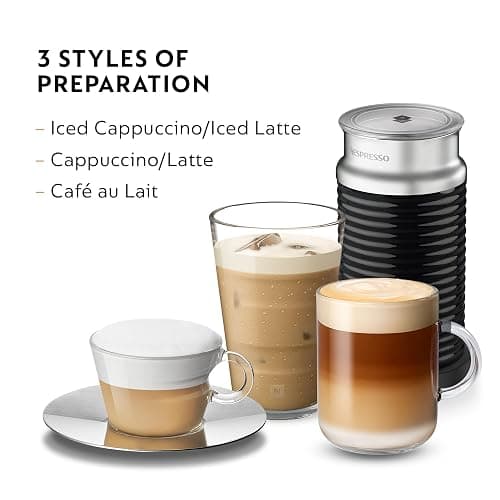 Nespresso Aeroccino 3 Milk Frother - Automatic Hot & Cold Foam Maker for Coffee, Latte, Cappuccino, and Macchiato - Black thumbnail 4