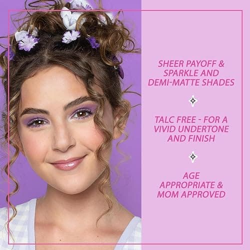 Petite 'N Pretty - WhimsiCali Eyeshadow & Cheek Makeup Palette and 10K Shine Lip Gloss Duo – Natural & Non-Toxic Face Makeup for Kids, Children, Tweens and Teens thumbnail 5