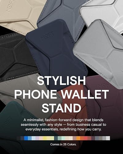 MOFT Magnetic Wallet Stand Compatible with iPhone 17/16/15/14/13/12 Series, Angle Adjustment & Magsafe Compatible MOVAS Phone Stand,Navy Blue thumbnail 7