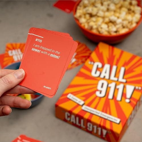 Call 911! [A Family Game of Unexpected Emergencies | Card Games for Adults & Teens, 200 Emergency Prompts | White Elephant | Fun Card Games for Family Game Nights & Parties | Ages 12 Up thumbnail 5
