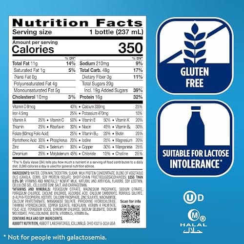 Ensure Plus Vanilla Nutrition Shake With Fiber | Meal Replacement Shake | Ready to Drink | 16g Protein and 27 Vitamins and Minerals | 8 fl oz - 24 Pack thumbnail 6