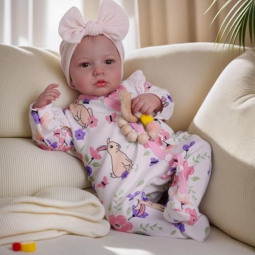 BABESIDE Reborn Baby Dolls - 20-inch Cute Soft Vinyl Realistic Baby Doll Real Life Baby Dolls with Complete Accessories Perfect for Cuddling, Playtime, and Gift Giving thumbnail 4