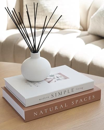 Beautiful Decorative Books - Set of 2 Boxes Enhance Your Coffee Table, Bookshelf or Mantel Shelf Decor - Aesthetic Fake/Faux Books for Modern Home Decoration, Photo Storage and as a Keepsake Box thumbnail 2