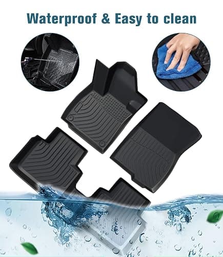 Landrol Car Floor Mats Replacement for Honda Civic Sedan & Sedan Si 2012-2015 (Not for Coupe) Heavy Duty Liner Custom Fit All Weather Protection Carpets Coverage Waterproof Durable Odorless thumbnail 8