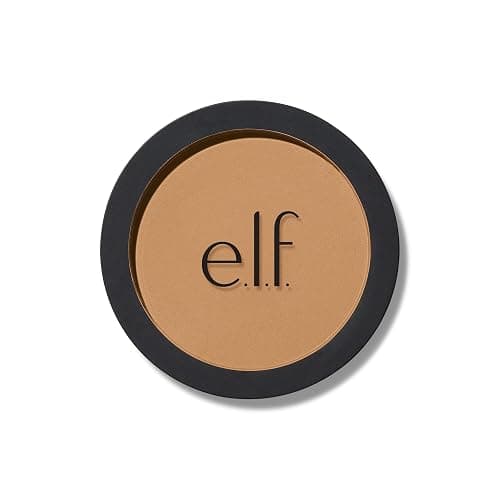 e.l.f. Primer-Infused Bronzer, Long-Lasting & Budge-Free Makeup, Lightweight & Buildable, Smooth & Easy Application, Vegan & Cruelty-Free, Tan O' Clock - Tan 'O Clock - 10 g (Pack of 1) - Image 1