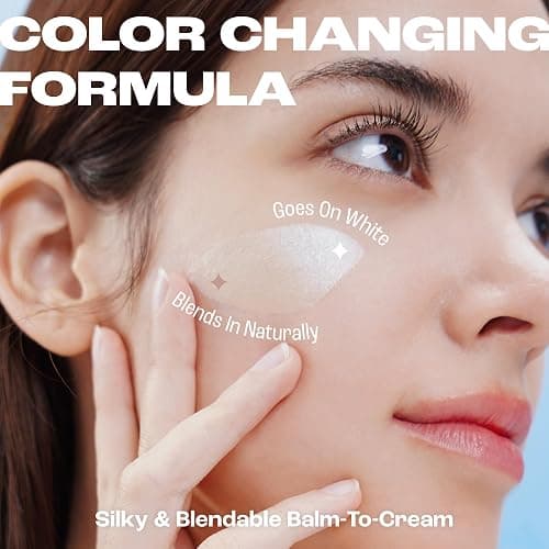 ELROEL Blanc Cover Cream Stick V White - Korean Color-Changing Foundation Stick with Volufiline - Medium to Full Coverage Dewy Finish Base Makeup - Dual-Ended with Detachable Brush (203 Medium) - 203 Medium thumbnail 3