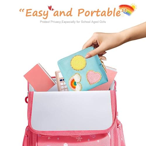 2 Pack Period Bag for Teen Girls, PU Sanitary Napkin Pad Bag, Period Pouch | Menstrual Pad Pouches Tampon Holder for Purse, Feminine Pads Liners, First Period Kit for Women thumbnail 4