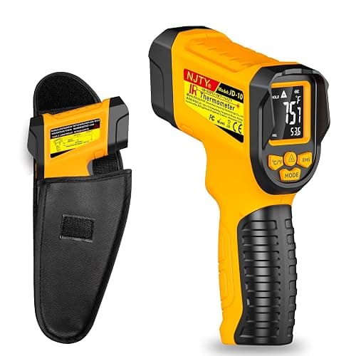NJTY Infrared Thermometer Gun, -58℉ to 1472℉, High Precision, Non-Contact Laser Temperature Sensor with Backlit LCD, for Cooking, BBQ, Automotive, Industrial Use - Image 1