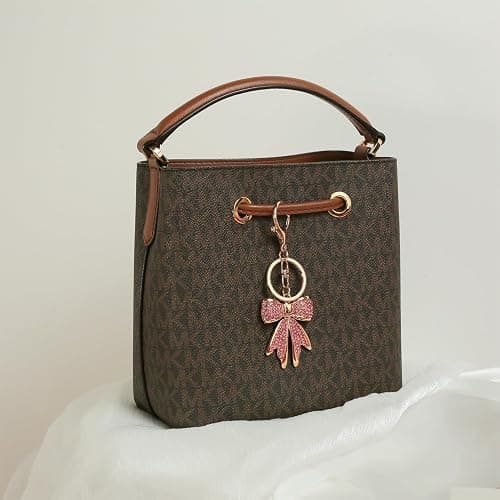 Vancy Utopia Sparkly Gold Plated Color Rhinestone Bow Keychains for Women,Charms for Key Purse Handbags Backpacks thumbnail 6