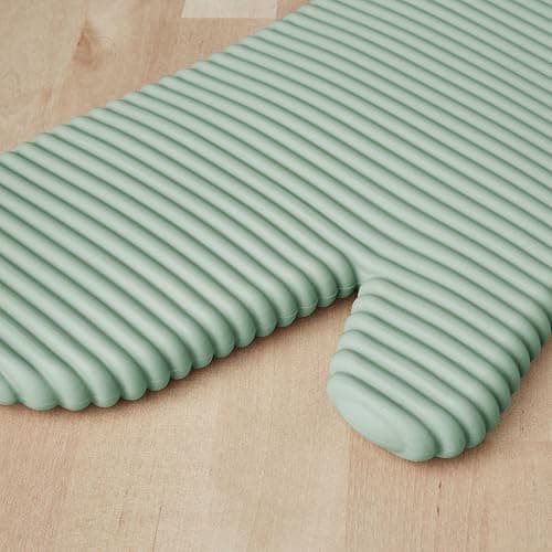 KITCHENAID Ribbed Soft Silicone Oven Mitt 2-Pack Set, 7.5"x13", Pistachio thumbnail 4
