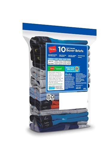 Hanes Boys' Underwear Boxer Briefs Or Briefs Pack, 8 Or 12 Pack, Cotton Stretch Underwear for Boys & Toddler Boys thumbnail 5