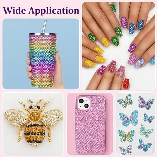 KCZ 30000pcs Resin Jelly Rhinestones – 3mm Mixed-Color Flatback Gems for Bedazzling, Diamond Art, Nail Art, Shoes, Crafts & DIY Projects thumbnail 4