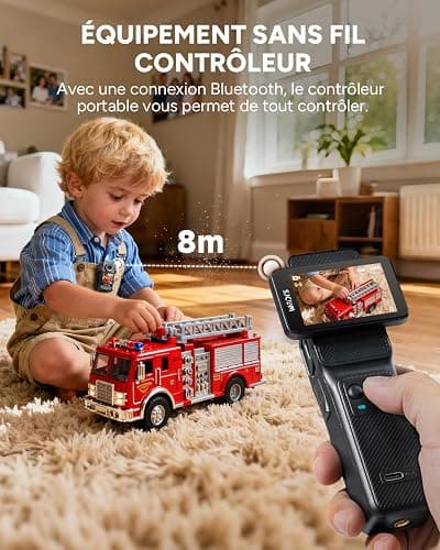 SJCAM C400 Camera Vlog Bundle (64G)-Caméra d'action 4K avec 7H d'Autonomie Exceptionnelle,Écran Tactile Rotatif 2.29",Imperméable,Stabilisation 6 Axes,pour Youtube,Vlog,Voyages,Activités,Noir thumbnail 5