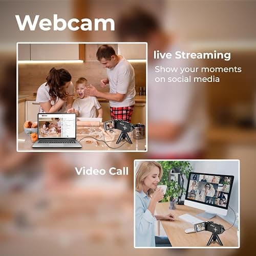 Camcorder Video Camera 2.7K 48MP, Vlogging Camera for YouTube with Fill Light — 3" 270° 18X Digital Zoom Flip Screen Webcam Anti-Shake, Digital Camera with 32GB Card for Beginners Kids Teens Gifts thumbnail 5