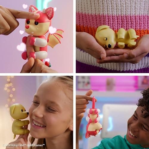 Fingerlings Adopt Me! x, Adopt Me! Strawberry Shortcake Bat Dragon, Legendary Interactive Pet with 40+ Sounds & Reactions (Ages 5+) thumbnail 3