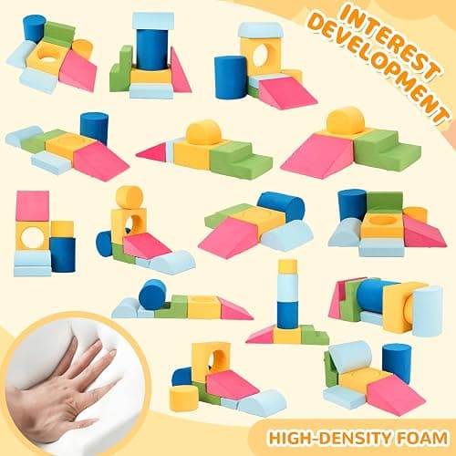 Edbuosy Toddler Climbing Toys Indoor, 7-Piece Colourful Foam Climbing Blocks, Soft Play Climbing for Toddlers, Modular Crawling & Sliding Play Set for Toddlers 1-3 Years Old thumbnail 4