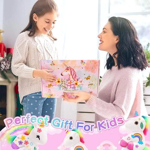 HAPGFS 10Pcs Unicorn Party Favor Bulk Toys Mini Plush Unicorn Stuffed Animals with Coloured Pens Small Rainbow Unicorn Keychain for Birthday Wedding Christmas Goodie Bag Stuffer Party thumbnail 2