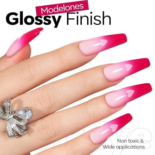 modelones Dark Pink Gel Polish Rosy Mulberry Pink Gel Nail Polish Soak Valentine Off LED Nail Art DIY Nail Manicure 15ML thumbnail 5