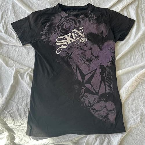 Gothic Tees for Women Y2K Grunge Graphic Short Sleeve Crew Neck T-Shirts 90s Vintage Aesthetic Emo Clothes thumbnail 3
