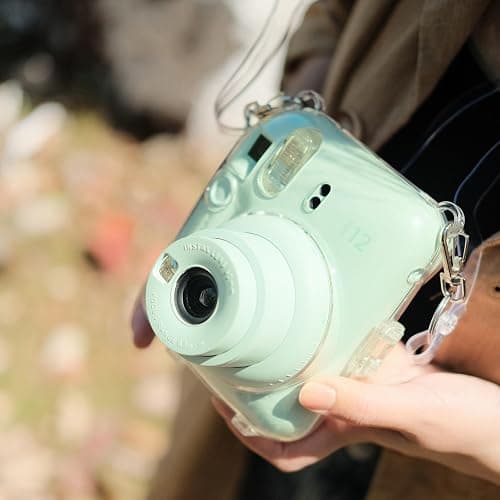 Rieibi Clear Case Compatible with Fuji Instax Mini 12, Hard Carrying Case Bag for Fujifilm Instax Mini 12 Instant Camera, PC Cover with Photo Storage Pocket & Clear Strap thumbnail 7