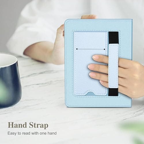 Fintie Case for 7"/6.8" Kindle Paperwhite(12th/11th Generation-2024/2021) and Kindle Colorsoft Signature Edition -Slim Foldable Stand Cover Auto Wake/Sleep for Paperwhite 2024, Sky Blue thumbnail 6