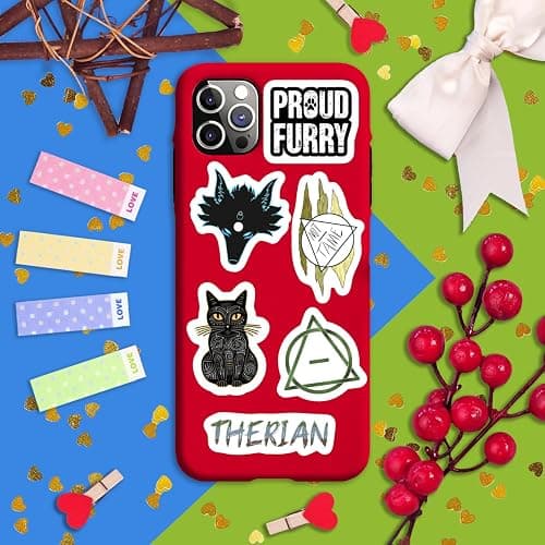 BulbaCraft 100Pcs Therian Stickers, Therian Stuff, Gifts for Women & Men - Therian Stickers thumbnail 2