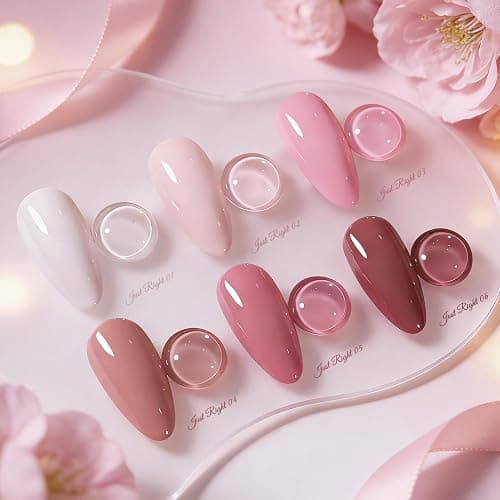 Born Pretty Nude Pink Gel Polish,Skin Tone Pastel Nude Solft Light Pink | Rose Red Netural Gel Polish Soak off U v Gel Polish Kit for Salon Manicure and Nail Art DIY at Home,Long-Lasting thumbnail 2
