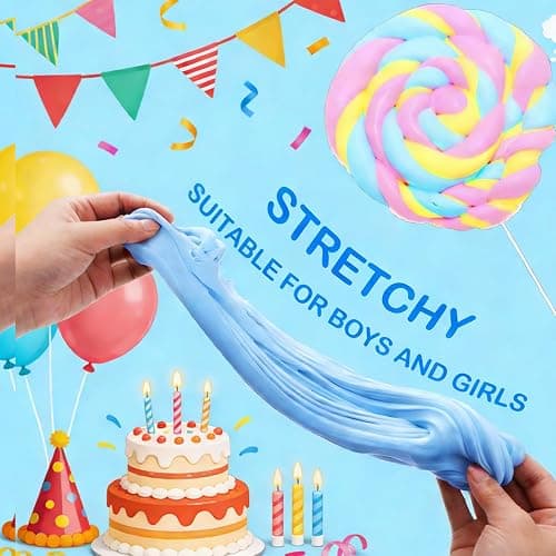 5 Pack Butter Slime Kit,Birthday Gifts for Kids,Party Favors for Girls and Boys,Non-Sticky,Super Soft Stress Relief Toy thumbnail 5