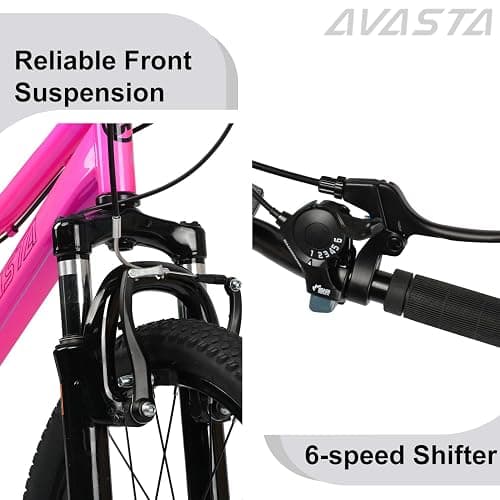 AVASTA Govet 20'' Kids Mountain Bike for 6-12 Years Old Boys Girls with Suspension Fork, 6 Speeds Drivetrain, Multiple Colors thumbnail 8