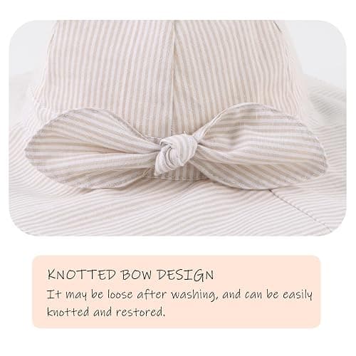 Zsedrut Baby Girl Sun Hats Wide Brim Toddler Floppy Bucket Hat Sun Protection Cap Spring Summer Beach Hat 0-4Years thumbnail 3
