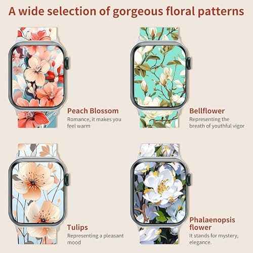 Chinber Stretchy Band Compatible with Apple Watch 38mm 40mm 41mm 42mm 44mm 45mm 49mm for Women,Gradient Color Nylon Adjustable Straps for iWatch Series 9 8 7 6 SE 5 4 3 2 1 Ultra Ultra 2 thumbnail 3