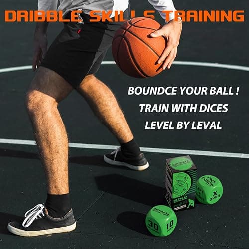 SETOXYX Basketball Dribble Skills Dice Set - Training Equipment - Basketball Gift for Boys.Dribble Skills Training for Beginner from 0 to 1.Kids Party Favors thumbnail 6