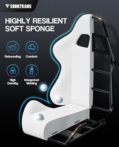Soontrans Green Gaming Chair with Footrest,Racing Gaming Chair,Computer Gamer Chair,Ergonomic Game Chair with Adjustable Headrest and Lumbar Support(Jungle Green) thumbnail 6