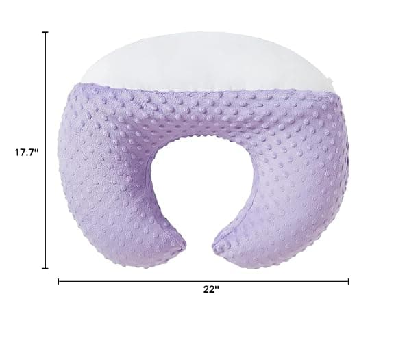 DONOMILO Nursing Pillow and Positioner Breastfeeding and Bottle Feeding | Propping Baby, Tummy Time, Sitting Support for Baby Boy and Baby Girl, with Removable Dots Cover (Lavender) thumbnail 3
