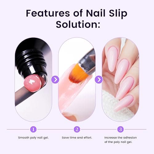 AIJIMEI Poly Gel Nail Slip Solution Set 120ml for Polygel Builder Poly Nails Hard Gel Cleanser Solutions 4Fl.oz with Nail Art Tool thumbnail 4