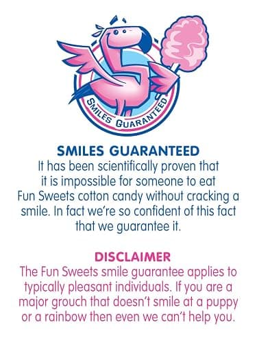 Fun Sweets Cotton Candy 4-Pack - Blue Raspberry and Cherry Swirl Flavor CottonCandy in 1.5 oz Tubs - Individual Carnival Cotton Candy Tubs thumbnail 2