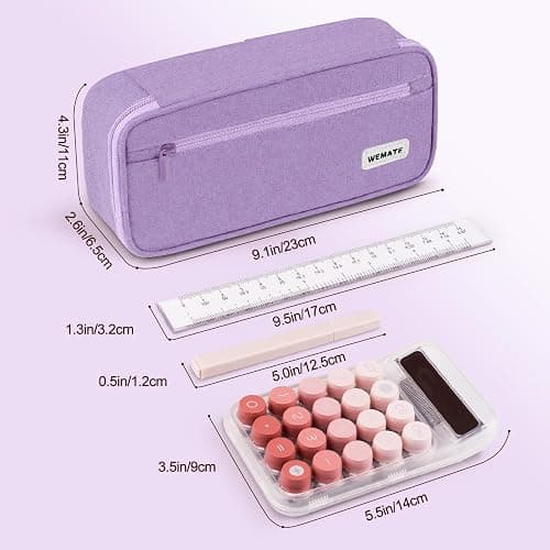 WEMATE Pencil Case, Large Storage Organizer for Stationery, Back - to - School Essential, Teacher Must - have, Big Pencil Pouch, Marker Case School Supplies for College & High School thumbnail 5