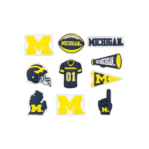 FOCO NCAA unisex-adult NCAA Team Logo Officially Licensed 10-Pack Charms for Clogs Shoes Bracelet - Image 1