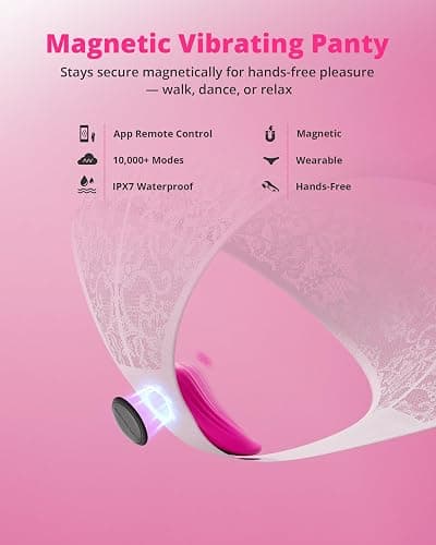 LOVENSE Ferri Vibrating Panties, Magnetic Mini Wearable Clit Vibrator with Remote Control Long Distance for Female Couple Sex Toy & Games Clitoral Stimulator Massager, Discreet, IPX7 Waterproof thumbnail 2