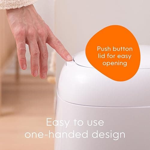 Diaper Genie Classic Diaper Pail Gift Set | Push-N-Lock Odor Control | Includes Starter Refill and Jumbo+ Refill | Holds up to 1,245 Newborn Diapers | Baby Registry Must-Have thumbnail 6