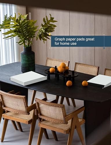 Zaviko Graph Paper Pad 8.5 x 11, 2 Pack, 4x4 Graph Ruled, Grid Paper Pad 8-1/2" x 11", Blueprint Quadrille Pad, Easy Tears Off, Grid Pad Notebook 8.5 x 11, White 70 GSM Graft Paper, 30 Sheets/Pad thumbnail 7