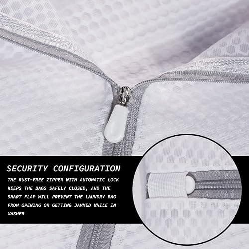 Extra Large Honeycomb Mesh Laundry Bag125gsm Net Fabric Durable and Reusable Delicate Wash Bag,Travel Organization Bag for Lingerie,Clothes,Jeans,Bath Towel,Sock (Set of 4(2L+2XL)) thumbnail 4