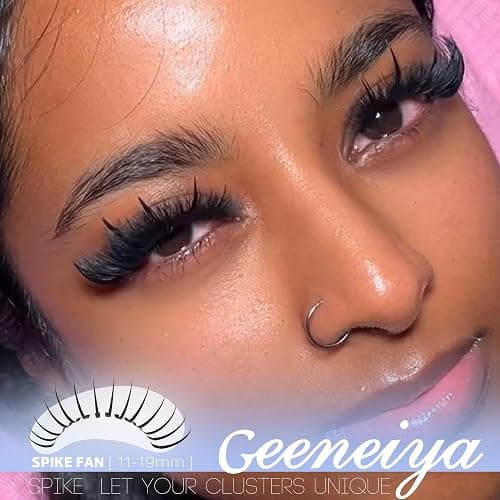 Geeneiya Spikes Lash Clusters and Bottom Lashes Wispy Eyelash Clusters D Cluster Eyelash Extensions Spike Individual Eyelashes (5-6-7mm, 11-13-15-17-19mm) thumbnail 4
