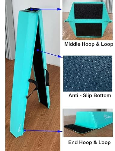 MARFULA Balance Beam - Folding Floor Gymnastics Equipment for Kids, Non Slip Base - 6 FT to 10 FT for Home Gym Use thumbnail 5