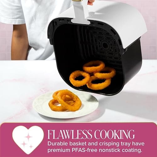 Paris Hilton Air Fryer, Large 6-Quart Capacity, Nonstick Made without PFAS, Touchscreen Display, 8-in-1 (Air Fry, Roast, Broil, Bake, Reheat, Keep Warm, Pizza, Dehydrate), Dishwasher Safe, White thumbnail 5